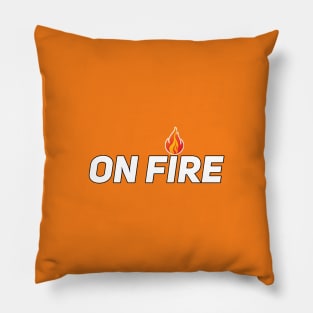 On Fire Text Pillow