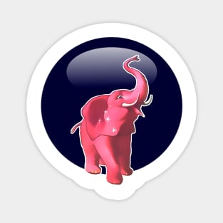 Hot pink baby elephant Magnet