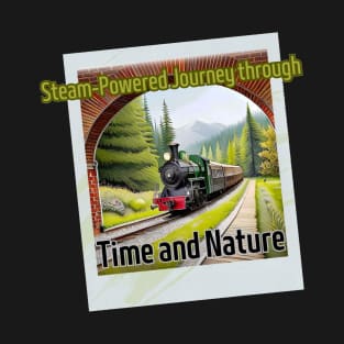 Enchanting Steam Journey: Through Trees and Brick Bridge T-Shirt