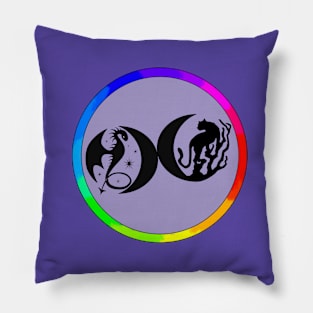 Dragon Panther Crescents Light Pillow