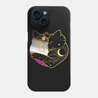 Asexual Celestial Cat Heart Phone Case