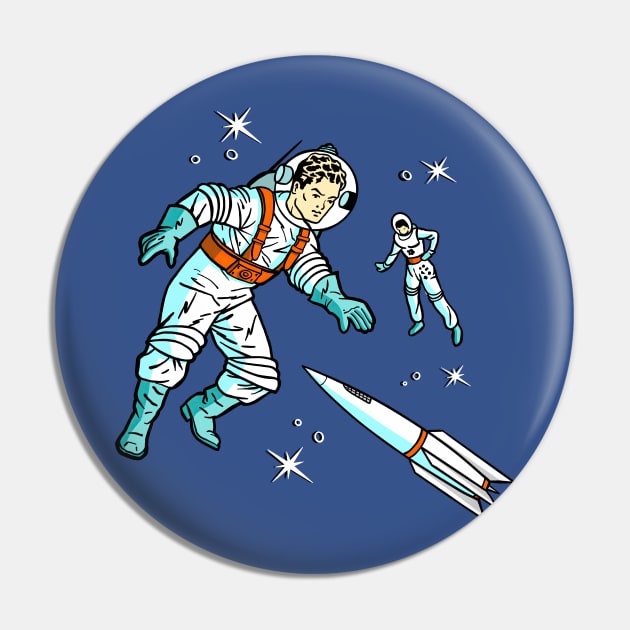 Space Boy Pin by Wright Art