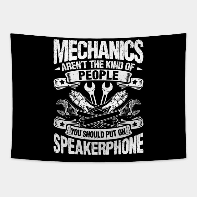 Mechanic Mechanist Mechanician Fitter Tapestry by Krautshirts