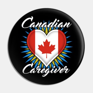 Canada Caregiver (white font) Pin
