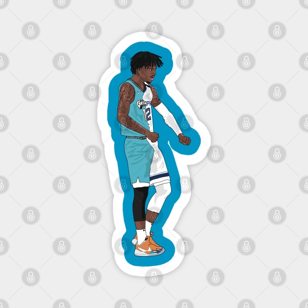 Ja Morant Memphis Grizzlies Magnet by xavierjfong