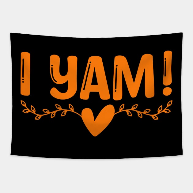 I Yam She's My Sweet Potato Couples Funny Thanksgiving 2023 Tapestry by wfmacawrub