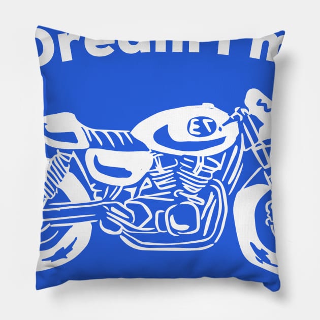 I Don't Snore I Dream I'm a Motorcycle T-Shirt Pillow by moha22