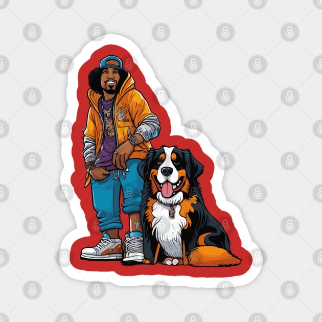 Rappers with Puppies Magnet by Cheeky BB
