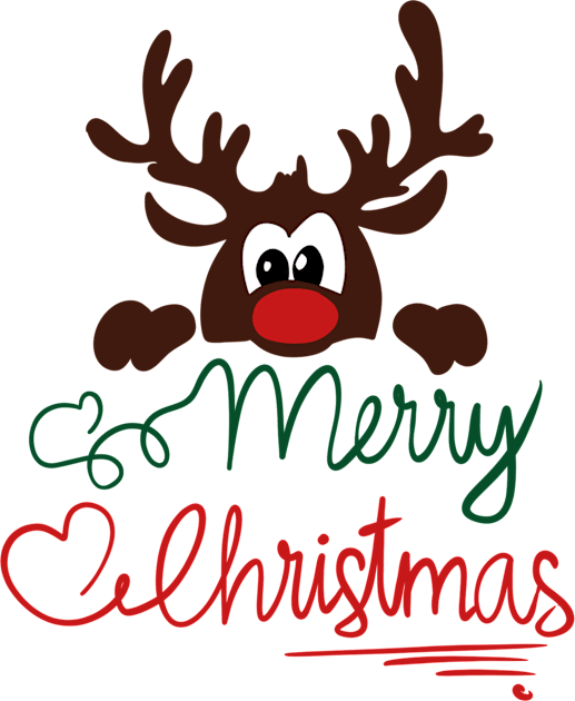 Cute Christmas reindeer Kids T-Shirt by DvR-Designs