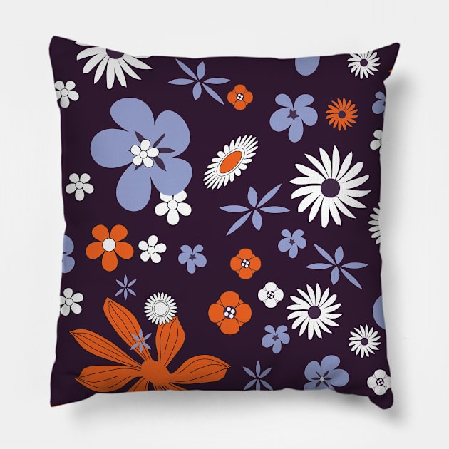 Flower Pattern Pillow by Pop Cult Store