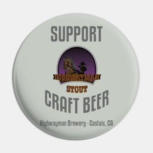 HMB Support Craft Beer: Highwayman Stout Pin