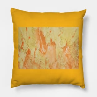 Fire. Flames, heat, bright sparks in an abstract manner Pillow