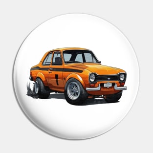 cartoon Ford Escort MK1 Pin