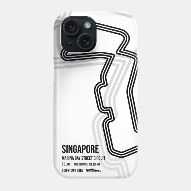 Singapore Race Track Phone Case by RaceCarsDriving