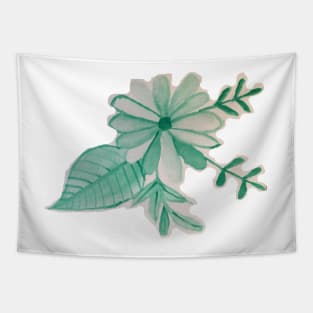 Green Flower Tapestry