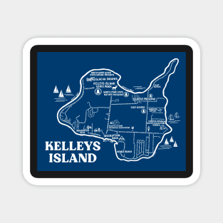 Kelleys Island Map Magnet