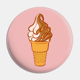 Soft Serve Twist Ice Cream Cone Pin