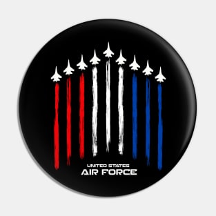 Air Force US Veterans 4th of July T shirt - American Flag T-Shirt Pin