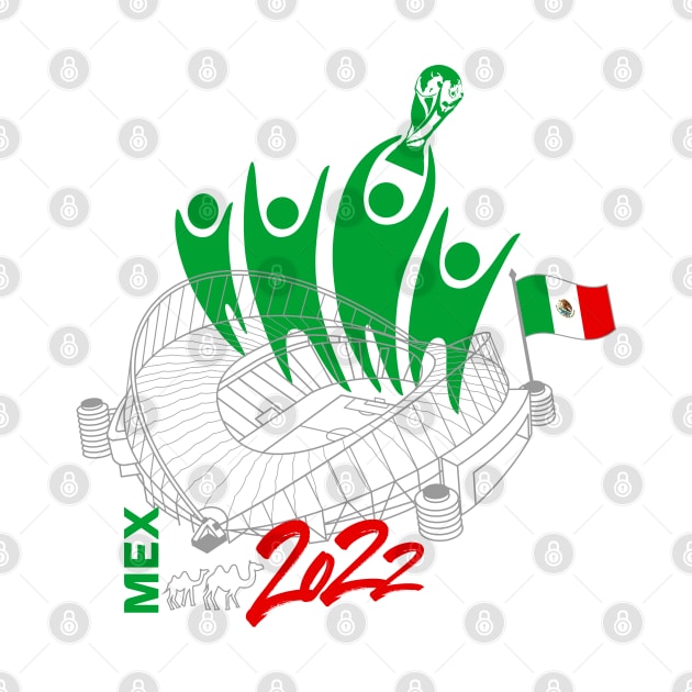 Mexico World Cup Soccer 2022 by DesignOfNations