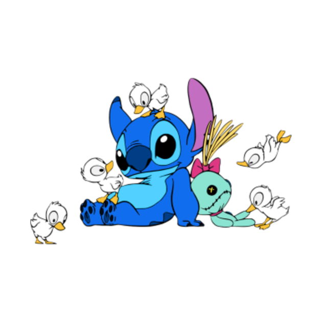 Stitch and Duck Lilo And Stitch Kids TShirt TeePublic