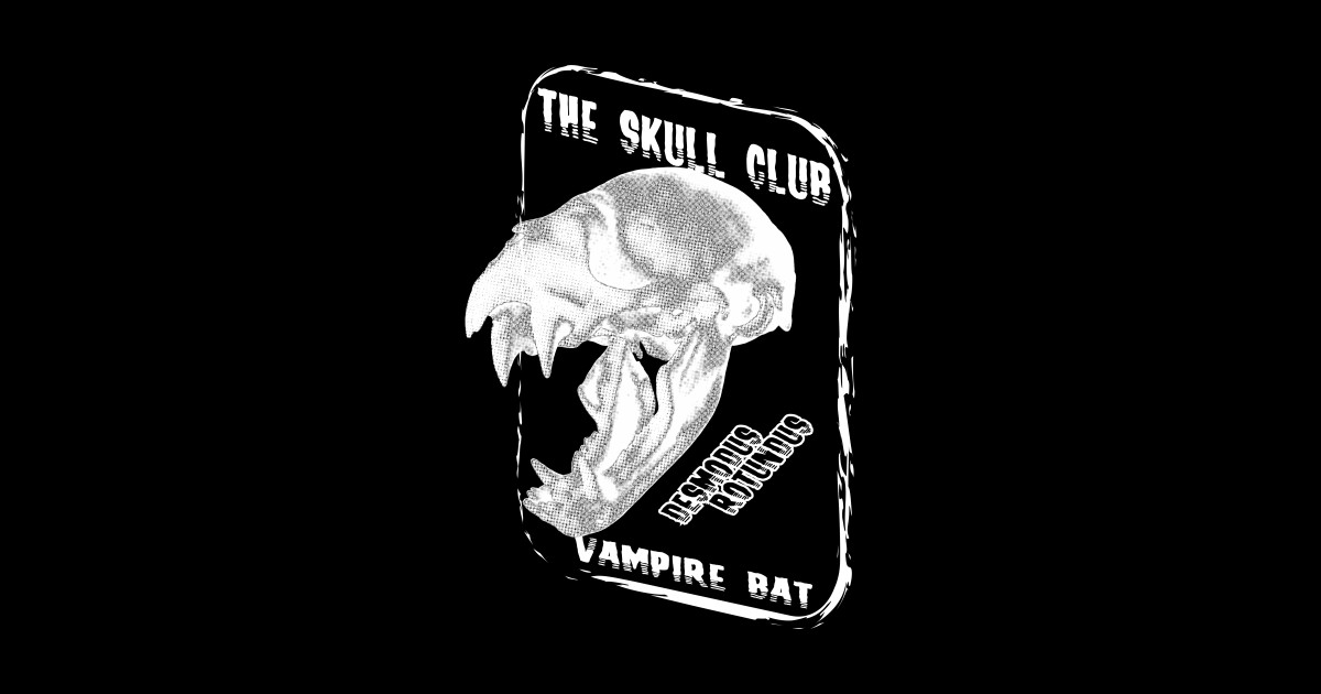 The skull club - Vampire Bat/Desmodus rotundus V.2 - Skull - Sticker