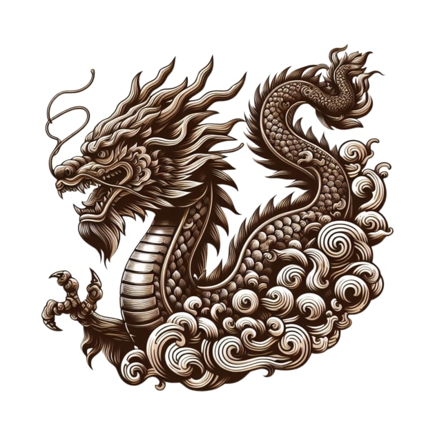 2024 Chinese New Year of the Wood Dragon by GalaxyGraffiti