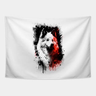 Samoyed Dog Breed Portrait Tapestry