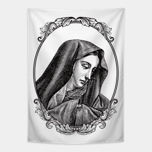 Vintage Virgin Mary Maria Portrait Tapestry