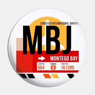 Montego Bay (MBJ) Airport // Sunset Baggage Tag Pin