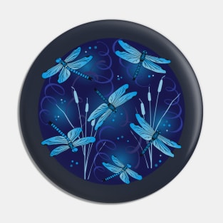 Blue Dragonflies Nature Lover Pin