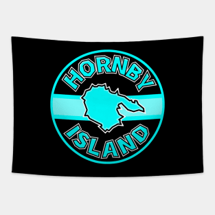 Hornby Island Classic Circle - Bright Blue Turquoise Round - Hornby Island Tapestry