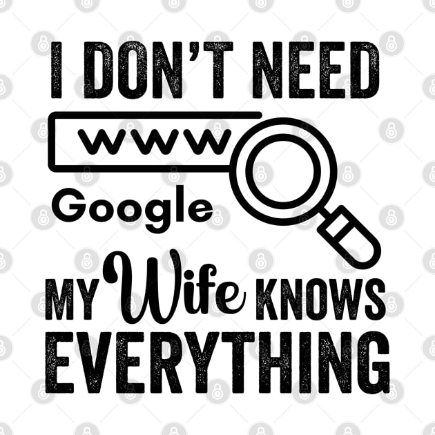 Funny Saying My Wife Knows Everything by DesignoresLTD