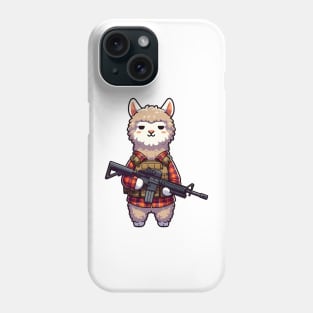 Tactical Alpaca Adventure Tee: Where Whimsy Meets Command Phone Case