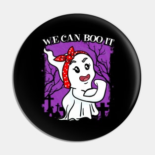 Halloween Ghost Spook Women Strong Pin