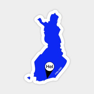 Hel Helsinki Finland map Magnet