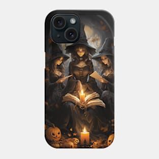 Three Witches Casting Magic Spells Phone Case