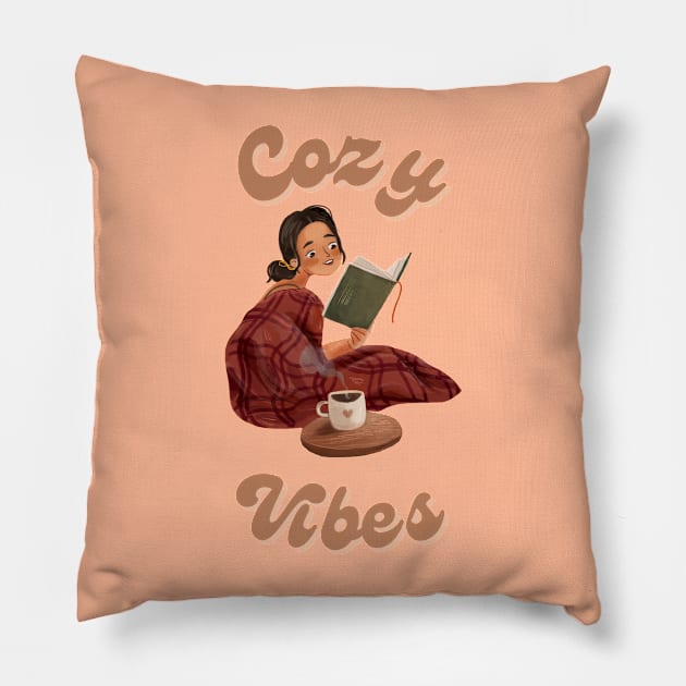 Cozy vibes Pillow by AmelieDior