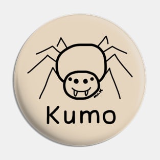 Kumo (Spider) Japanese design in black Pin