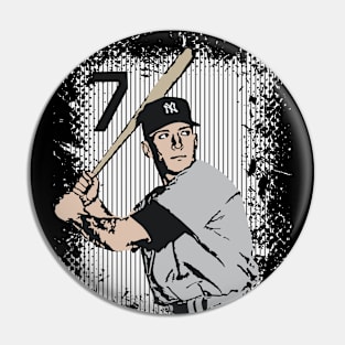 Mickey Mantle - Hall of Fame - Centerfield - 7 - Baseball Pin