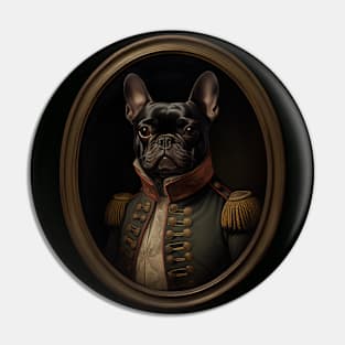 Victorian Noble French Bulldog - Oil Painting Style Pin