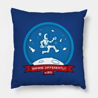 Gaming Differently Astronaut Patch Pillow