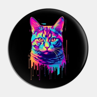 Paint drip Cat Pin