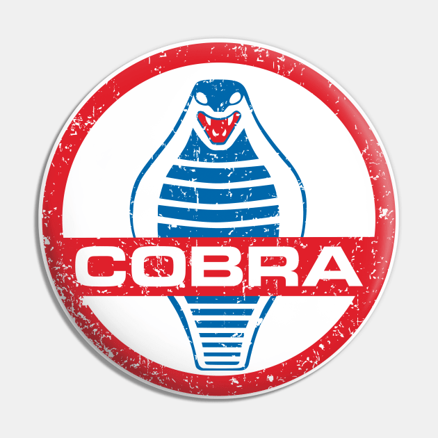 Shelby Cobra badge - worn distressed look Pin by retropetrol