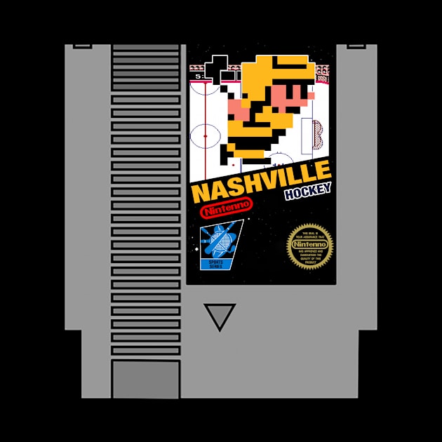Nashville Hockey 8 bit cartridge design by MulletHappens