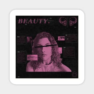 Graphic Design (Anatomy of Beauty) pink version Magnet