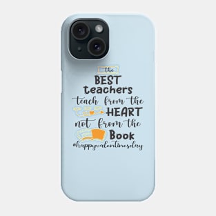 Funny Teachers Quote Teaching is a work of heart, Cool Valentines Day for Teachers Couple Phone Case