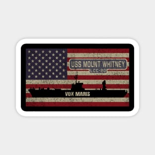 Mount Whitney LCC-20 Amphibious Command Ship Vintage USA American Flag Gift Magnet