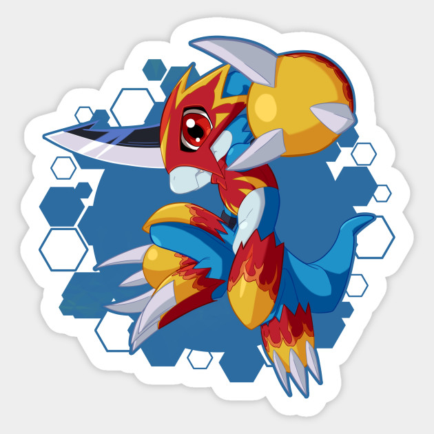 Flamedramon Chibi - Digimon - Pegatina | TeePublic MX