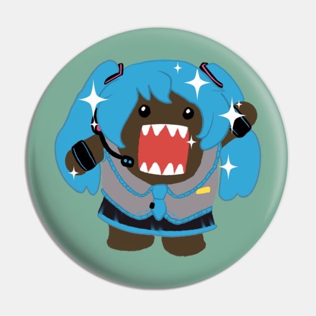 Domo-Miku Pin by AmyNewBlue