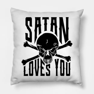 satan loves you Pillow